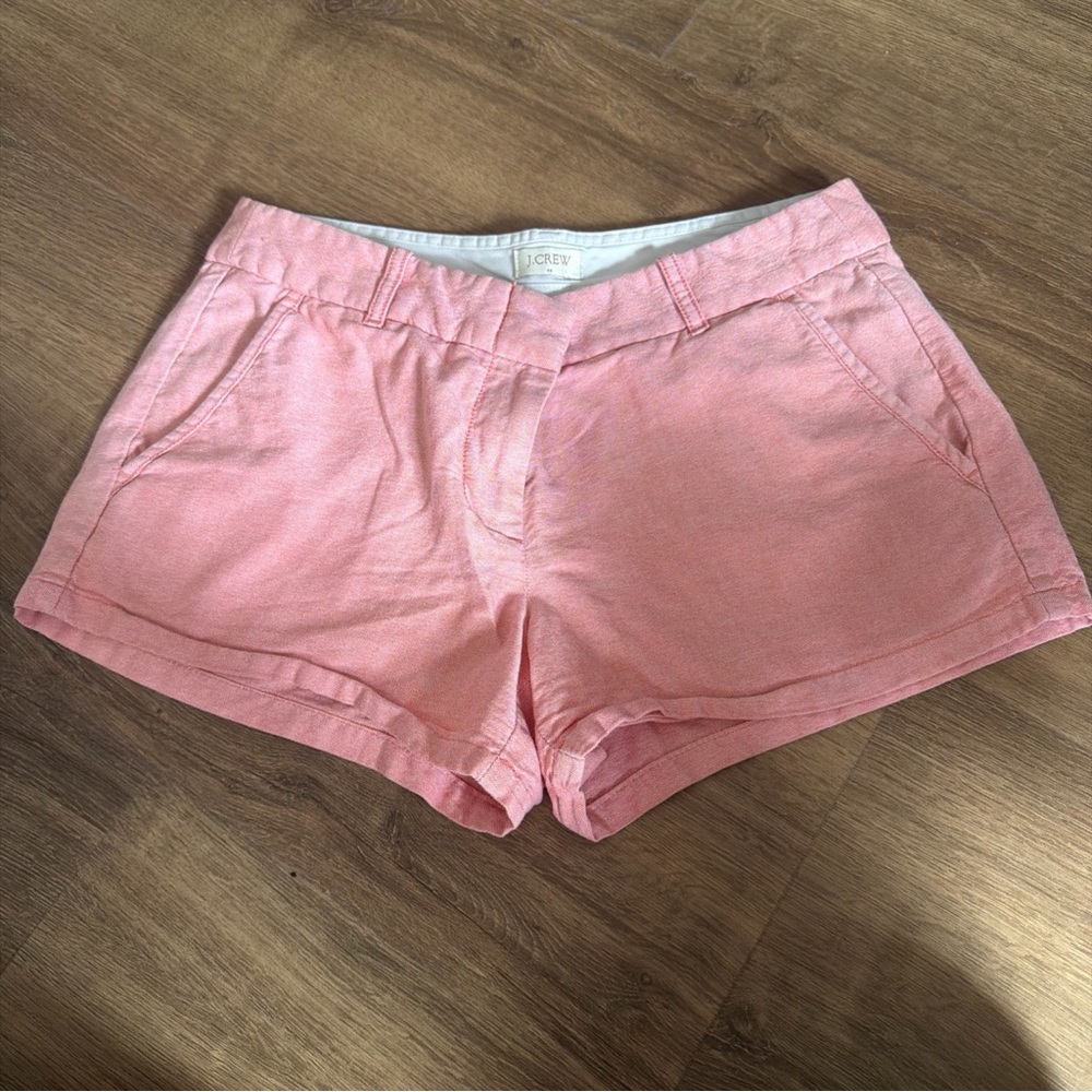 J. Crew Coral Pink Cotton-Blend Women's Shorts